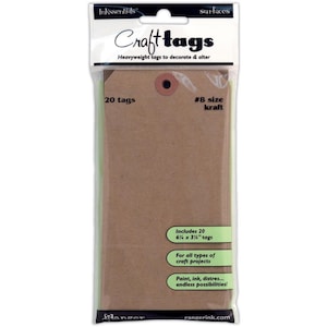 20 étiquettes Ranger No.8 Kraft marron 6 1/4 x 3 1/8