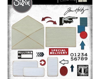Sizzix / Tim Holtz Thinlits Dies Postale 665927 49 Dies