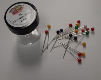Art Institute Stainless Steel Glue Tip Pins Jar of 20
