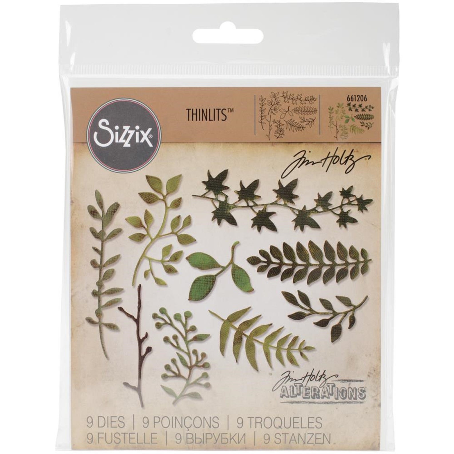 Sizzix Thinlits Die Set – 'Garden Greens' By Tim Holtz (9 Pack Of Wafer-Thin Dies For Paper Crafting) - View #10