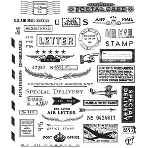 Stampers Anonyme Tim Holtz - Jeu de tampons adhésifs pour la correspondance CMS225