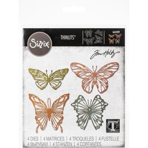 Sizzix Thinlits Tim Holtz Scribbly Butterflies Dies 664409