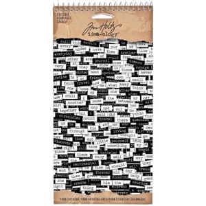 Tim Holtz Ideenologie Aufkleber Chitchat, Small Talk, Clippings, Snarky Small Talk oder Big Talk Spiralbindung Buch