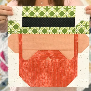 Leprechaun Quilt Block Pattern - PDF Includes instructions for 6 inch and 12 inch Finished Blocks