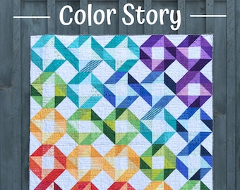 Color Story Quilt Pattern - PDF Easy To Make