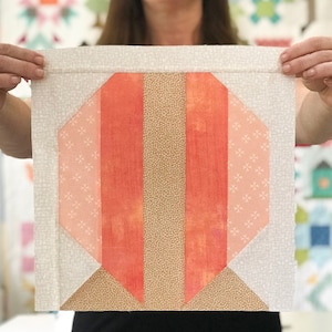 Seashell Block Pattern - PDF Includes instructions for 6 inch and 12 inch Finished Blocks
