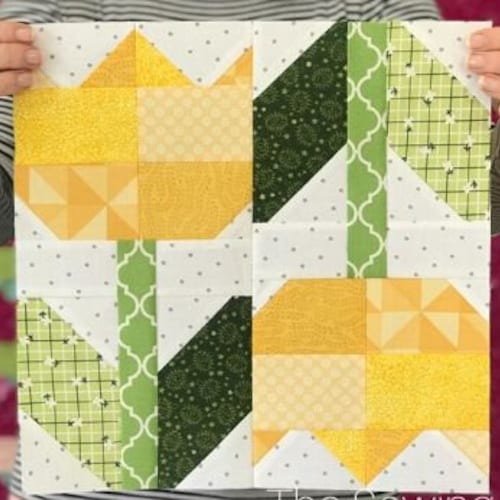 Spring Tulips Quilt Block Pattern PDF Includes Instructions - Etsy