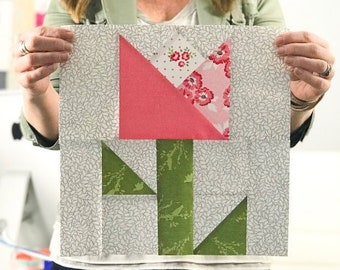 Modello per quilt Coming Up Roses – 6 e 12 pollici (modello PDF)