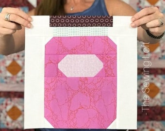 Canning Jar Quilt Block Pattern - PDF Includes instructions for 6 inch and 12 inch Finished Blocks