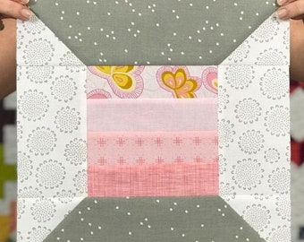 Thread Spool Quilt Block Pattern - PDF Includes instructions for 6 inch and 12 inch Finished Blocks