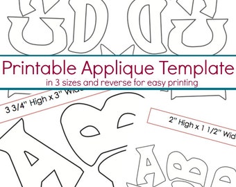 Applique Template Etsy