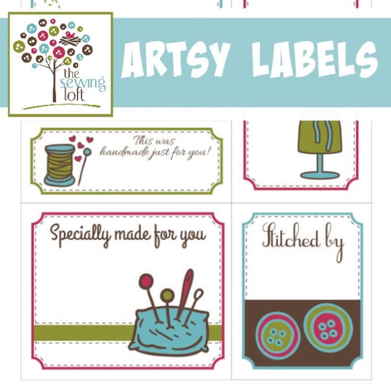 printable artsy quilt labels etsy