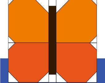 Butterfly Quilt Block Pattern – 6 and 12 Inch Blocks (PDF Pattern)