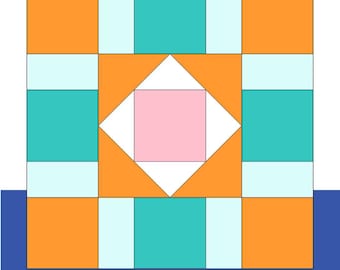 Cross Eyed Quilt Block Pattern – 6 and 12 Inch (PDF Pattern)