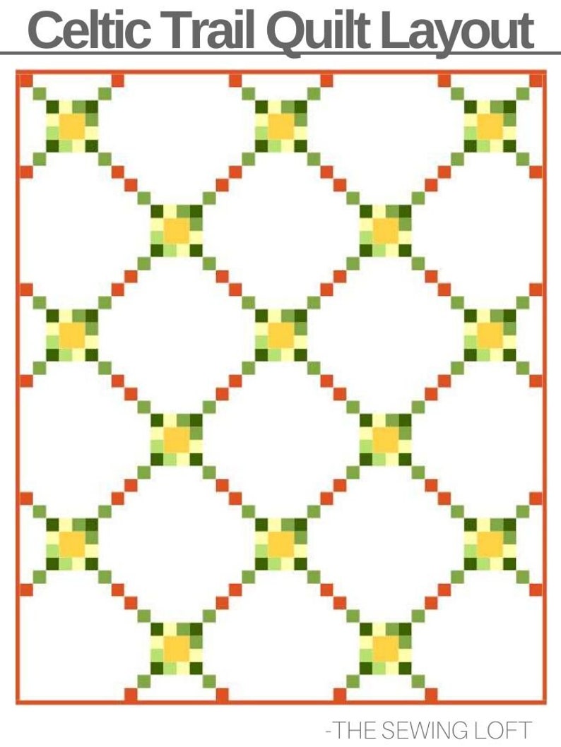 Celtic Trail Quilt Block Pattern PDF Includes instructions for 6 inch and 12 inch Finished Blocks image 4