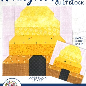 Honeybee Hive Quilt Block Pattern PDF Includes instructions for 6 inch and 12 inch Finished Blocks image 2