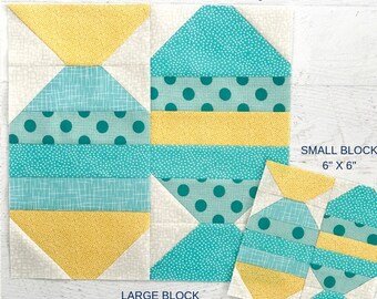 Sunfish Quilt Block-Muster - Nähprojekt für Anfänger (PDF-Muster)