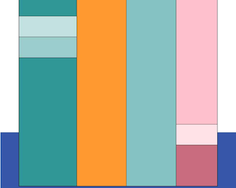 Bookends Quilt Block Pattern – 6 and 12 Inch (PDF Pattern)