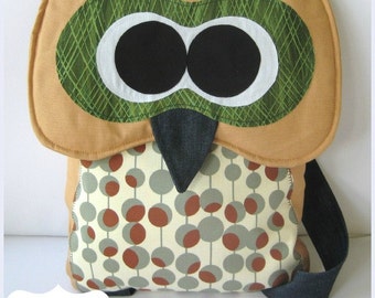 Owl Backpack Pattern -INSTANT Download PDF File