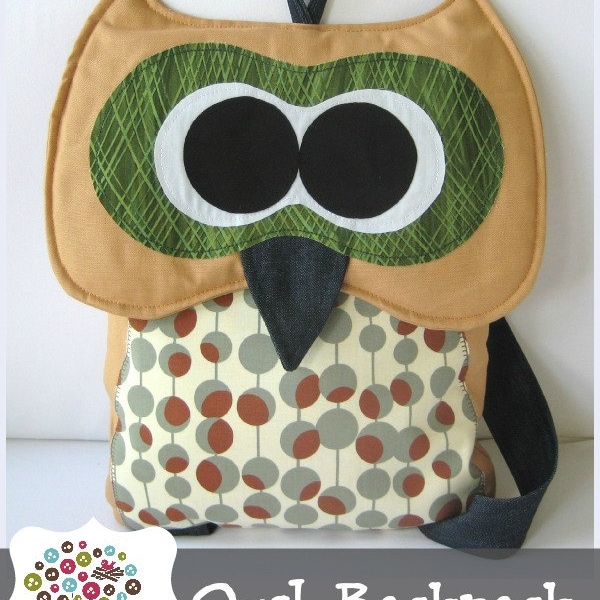 Owl Backpack Pattern -INSTANT Download PDF File