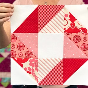 Pinwheel Star Quilt Block Pattern - PDF Includes instructions for 3 inch, 6 inch and 12 inch Finished Blocks