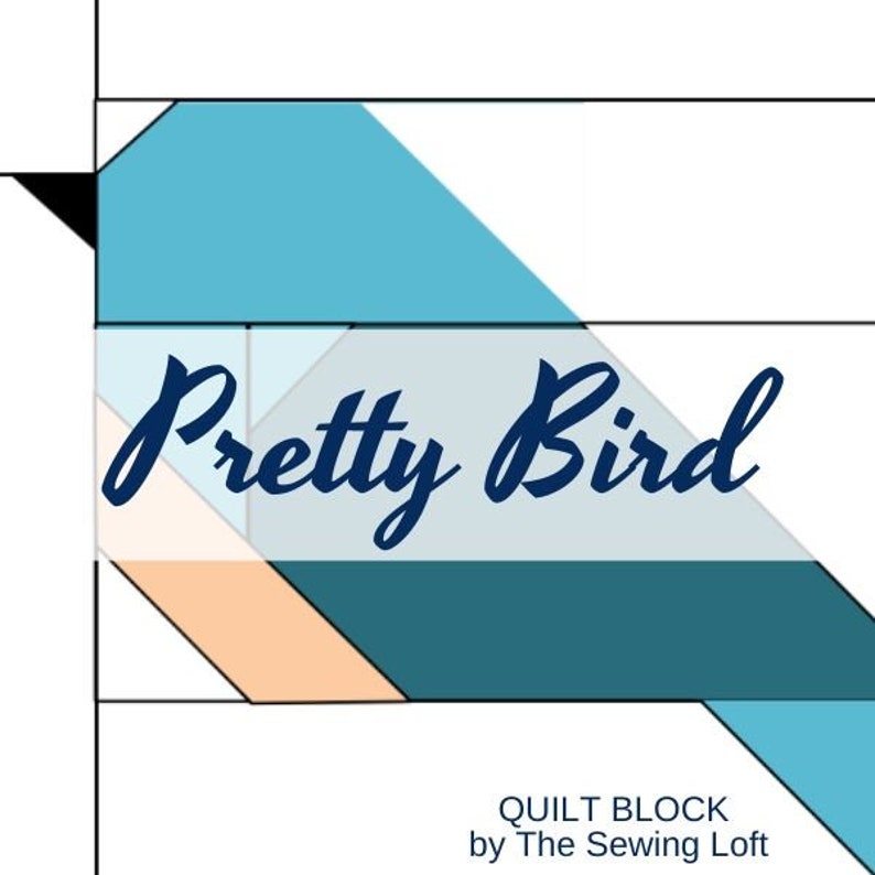 Pretty Bird Quilt Block Pattern PDF Includes instructions for 6 inch and 12 inch Finished Blocks image 4