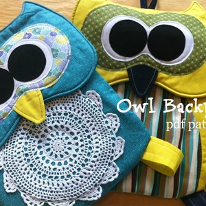 Owl Backpack Pattern INSTANT Download PDF File image 2