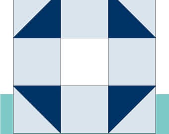 Modello per blocco di quilt Shoo Fly – 6 e 12 pollici (modello in PDF)