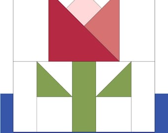 Modello per quilt Coming Up Roses – 6 e 12 pollici (modello PDF)