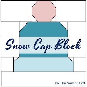 Snow Cap Quilt Block Pattern - PDF Includes instructions for 6 inch and 12 inch Finished Blocks