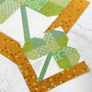 Shamrock Quilt Block Pattern PDF Includes instructions for 6 inch and 12 inch Finished Blocks image 3