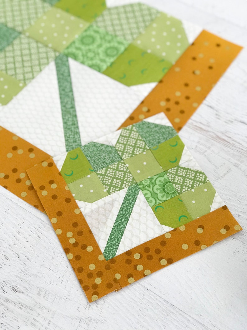 Shamrock Quilt Block Pattern PDF Includes instructions for 6 inch and 12 inch Finished Blocks image 3