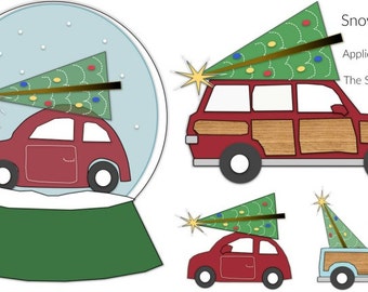 Snow Globe Trek Applique Bundle Pack - PDF Pattern, DIY