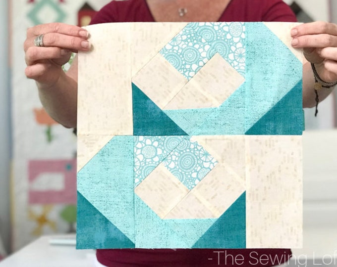 Waves Quilt Block Pattern PDF Includes Instructions for 6 - Etsy