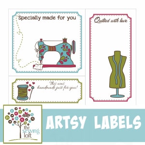 Printable Artsy Quilt Labels