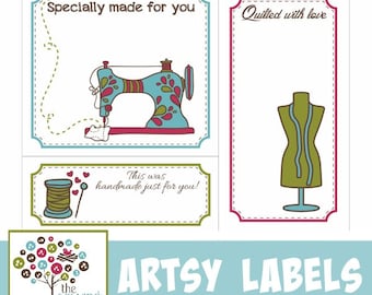 Printable Artsy Quilt Labels