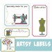 Printable Artsy Quilt Labels - Etsy