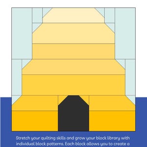Honeybee Hive Quilt Block Pattern - PDF Includes instructions for 6 inch and 12 inch Finished Blocks