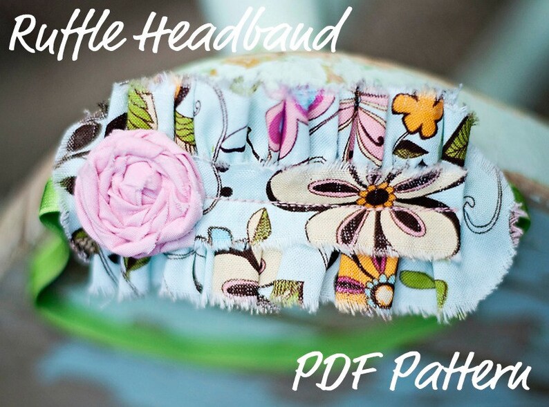 Ruffle Headband Pattern How to PDF Includes Rosette Flower | Etsy