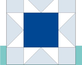 Modello per blocco di quilt a dente di sega – 6 e 12 pollici (modello in PDF)