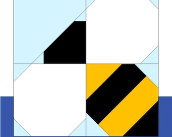 Modello per quilt Bumble Bee – 6 e 12 pollici (modello PDF)