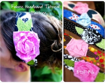 Fabric Flower Headband Tutorial- How To Downloads INSTANTLY