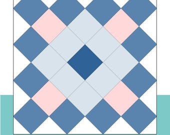 Modello per blocco di trapunta Grandma Square – 6 e 12 pollici (modello in PDF)