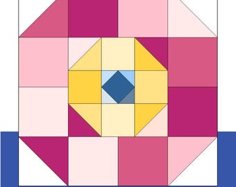 Blooming Lily Quilt Block Pattern – 6-inch & 12-inch (PDF Pattern)