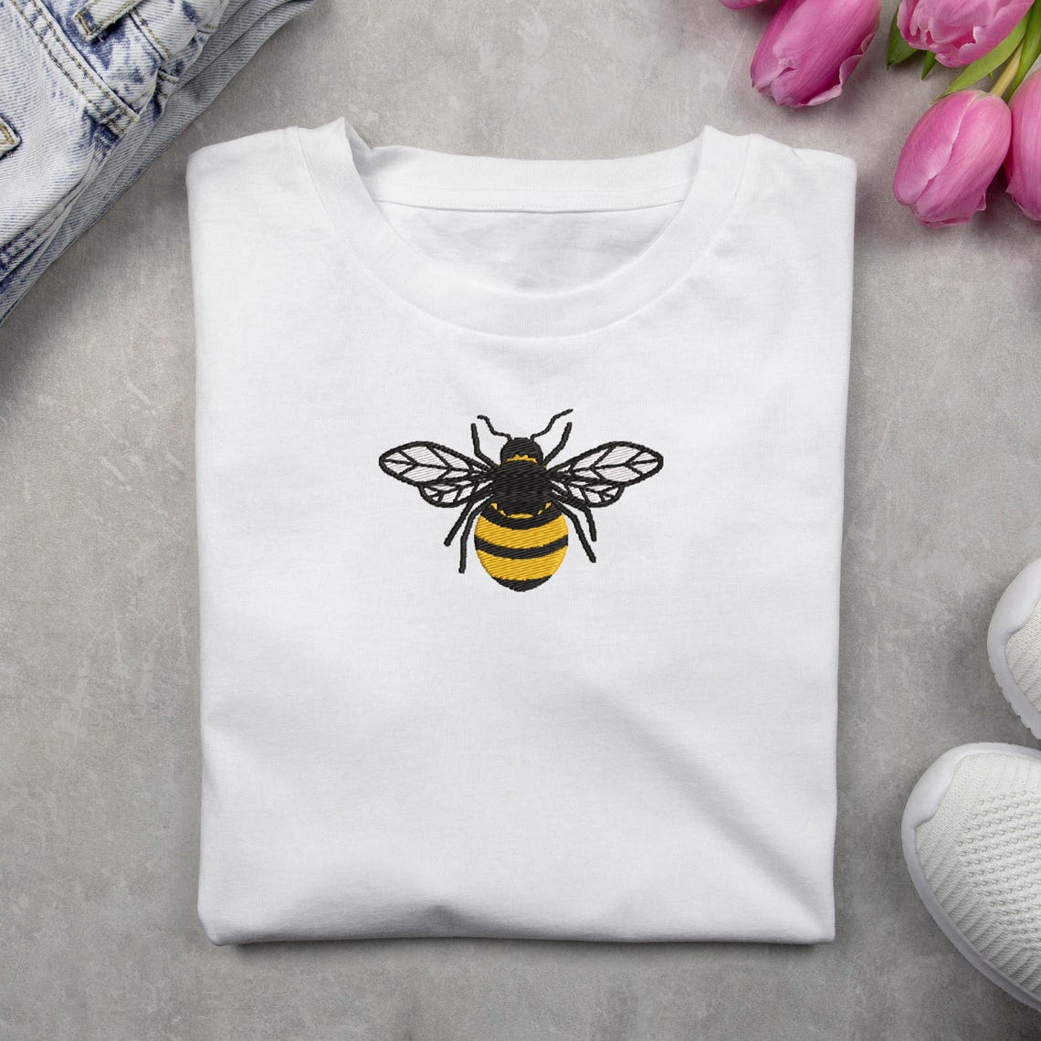 Cute Fluffy Bee Digital Embroidery Design. Bumble Bee Machine ...