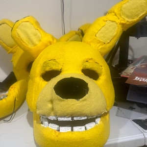 Spring Bonnie (Yellow Rabbit) Five Nights at Freddy&#39;s Movie Wearable Cosplay Head (New Head design)