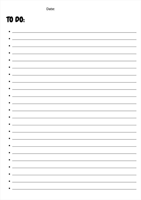 Printable To-Do List - Digital Download Planner - Daily Task Organizer - Productivity Checklist - Instant Download