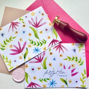 Tarjeta floral imprimible, tarjeta con flores silvestres rosas, tarjeta con acuarela, tarjeta floral, tarjeta floral digital, tarjeta para el día de la madre, tarjeta con flores, idea de regalo