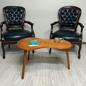 Wood Modern Style Coffee Table, Coffee Table, Oval Coffee table, Small Coffee table, Tea Table, Minimalist coffee table