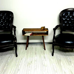 Mesa auxiliar de madera maciza, mesa auxiliar alta, mesa auxiliar estrecha, mesita de noche, estantería de noche, mesa auxiliar de sofá, mesa de centro delgada